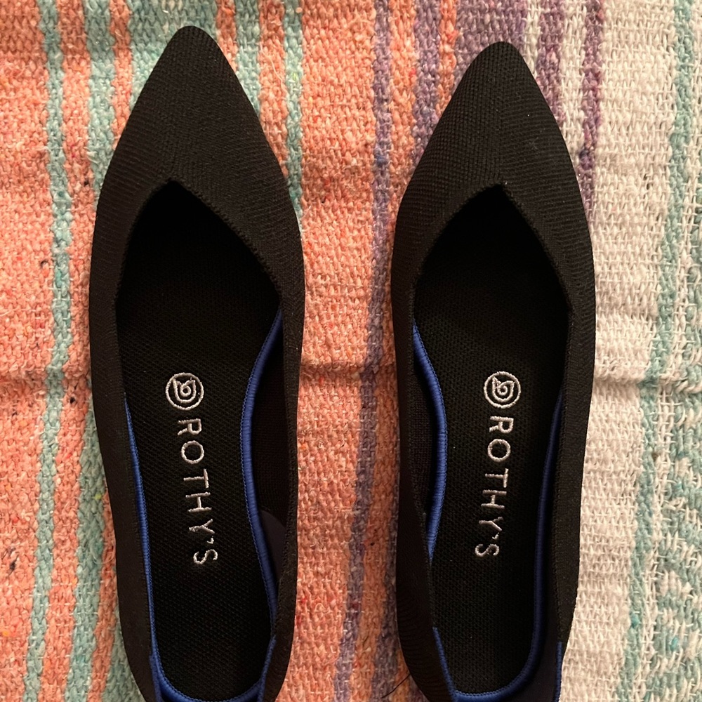 Rothy’s Black Pointed-Toe Flats